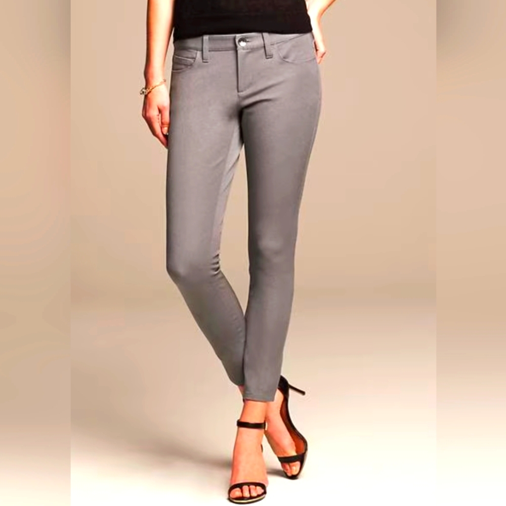 EUC Banana Republic Sloan 5-pocket pants - gray (8)